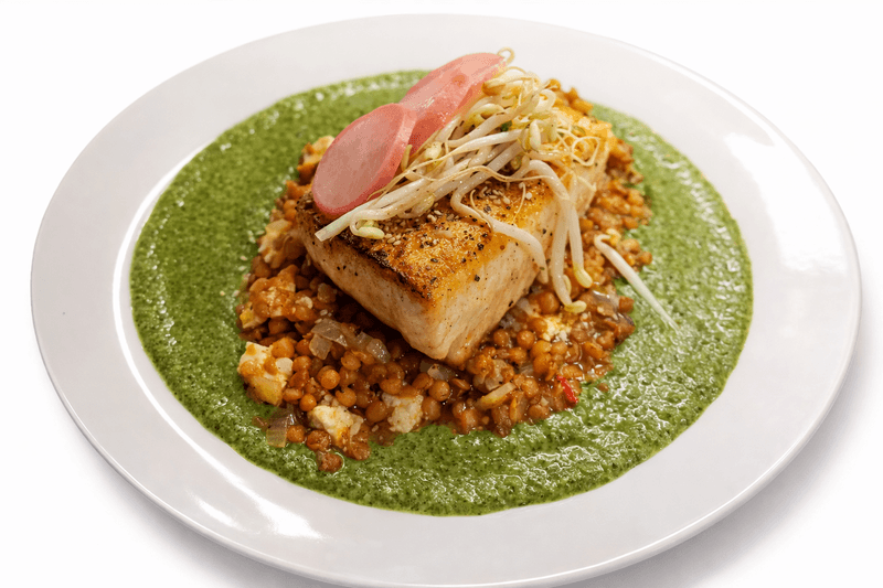 Pannestekt Laks med Spinatsaus