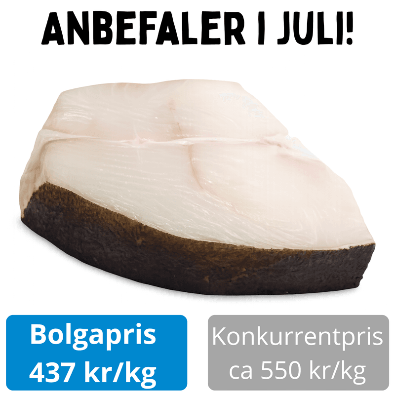 Kveite 2,4 kg – linefanget kvalitet